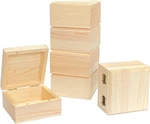 6 Pack Unfinished Box Crafts Wooden Square With Magnetic Hinged Lid.... Fixed Price $25.69.