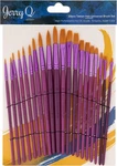20 Pcs Taklon Universal Brush Set Short Handles, Golden, Purple, Pink. Fixed Price $12.60.