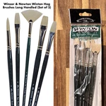 Winsor & Newton Winton Hog Brushes Long Handled (set Of 5). Fixed Price $50.00.