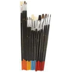 15 Piece Natural Hair Artist Paint Brushing Tool Set Wooden Handle. Fixed Price $18.39.