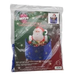 Vtg Janlynn Plastic Canvas Kit Santa Bag Candy Dish Holder Christmas Craft 2002. Fixed Price $12.99.