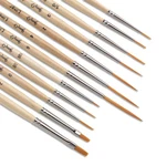 Jerry Q Art 12 Pcs Detail Paint Brushes, Golden Synthetic Hair, High Performa.... Fixed Price $14.54.