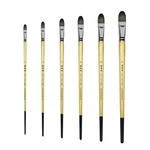 XDT#6386 Filbert Artist Paint Brush Piece Set Black Hog Bristle #2#4#6#8#10#12. Fixed Price $12.99.
