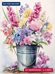 Eibeili Diamond Painting Kits For Adults, Colorful Flowers Bucket 5D. Fixed Price $24.97.