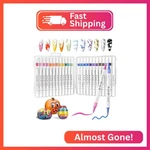 Sayeec Acrylic Paint Pens, 24 Colors Dual Tip Nail Art Polish With Fine. Fixed Price $19.68.