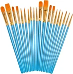 Soucolor Acrylic Paint Brushes Set, 20PCS Round Pointed Tip 20-PACK, Blue. Fixed Price $8.29.