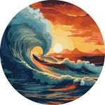 Ideyka Painting By Numbers Kit Catch The Wave KHO-R1003. Fixed Price $42.14.