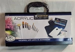 Artist Acrylic Painting Complete Wooden Box Set 12 Tubes Brushes Tools 31 Piece. Fixed Price $39.99.