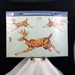 Vintage 1977 Hand Painted Decorcal Deer Decal. Unopened, New Package.. Fixed Price $10.99.
