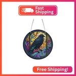 Lusandy Diy 5D Crow Diamond Painting Kits Hanging Sign Wall Art Special. Fixed Price $18.31.