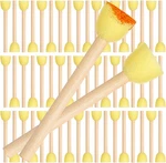 100 Pcs Round Sponges Foam Set Paint Brushes With Wooden Handle. Fixed Price $26.97.