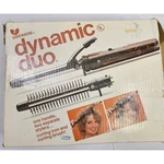 Vtg Windmere Dynamic Duo Curling Iron & Brush Hair Styling Set Up 2 1 Device. Fixed Price $18.49.