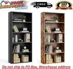 Bookshelf 5 Tier Storage Adjustable Bookcase Open Wood Magazine Organizer. Fixed Price $37.97.