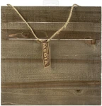 Jillibean Soup Mix The Media Wooden Plank 12X12 Dark. Fixed Price $20.50.