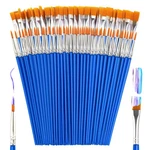 Bulk Brushes 110 Pcs, Acrylic Watercolor Face Painting, Round Tip, Blue. Fixed Price $17.98.