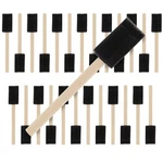 25 Pack - 1" Foam Sponge Paint Brush Set Wood Handle Craft Touch Up Stain. Fixed Price $9.99.
