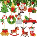 12 Pcs Christmas Diamond Art Ornaments Kits 5D Diy Painting Craft. Fixed Price $13.99.