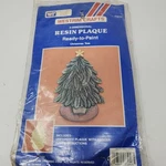 Westrim Crafts Christmas Tree 3 Dimensional Resin Plaque Ready To Paint 1987. Fixed Price $12.59.