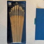 Lot Of 12 Round Bristle Brushes By Loew Cornell For Artists & Ceramist- Nip. Fixed Price $14.99.
