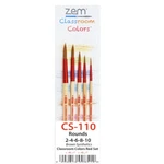 Zem Classroom Colors Brown Synthetics Artist Brush Sets 6 Types. Fixed Price $9.56.