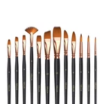 Artist Paint Brush Set 12PCS Acrylic Watercolor Oil Gouache Kids Adults Pro. Fixed Price $19.89.