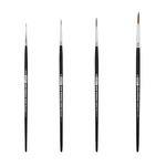 Zem Brush Kolinsky Pure Sable Artist Set Detail Sizes Small, Black. Fixed Price $46.39.