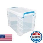 Advantus Super Stacker File Box, Letter Size, Clear, Stackable, Organizer 36872. Fixed Price $36.22.