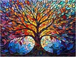 Reivworl Tree Diamond Art Kits For Adults, Glass 12X16INCH, STYLE-9. Fixed Price $13.35.