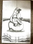 Tri-chem Ready To Paint Liquid Embroidery 8929 Polar Bear Dad Baby Xl Vtg. Fixed Price $16.95.