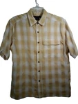 Exofficio Shirt Men Yellow White Plaid Short Sleeve. Fixed Price $8.94.