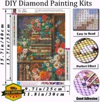 Mrnsiet Diamond Art Kits Adults Beginners Flower 12X16 Inch. Fixed Price $20.00.