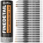 Fine Tip Detail Paint Brush Set - 24 Pcs For Models, Crafts. Fixed Price $46.74.