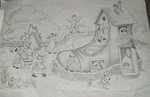 * 8446 Children The Shoe Placemat Picture To Paint 12X18. Fixed Price $15.00.