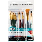 Royal & Langnickel All Media Artist Pack 25PC Taklon Brushes Assorted Shapes. Fixed Price $13.99.