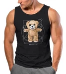 Mens Tank Top Print Teddy Bear Davinci Meme Parody Muscle Shirt Neverless. Fixed Price $21.98.