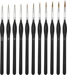 Professional 11-PIECE Fine Detail Paint Brush Set For Artists And Hobbyists. Fixed Price $11.99.