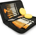 Artify 18 Acrylic Paint Brushes, Palette Knife, And 2 Sponges. Fixed Price $26.99.