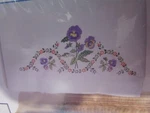 Pansies Colorpoint Paintstitching Pillowcase Pair Kit #63639 (bucilla, 1992). Fixed Price $20.46.