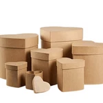 Set Of 7 Assorted Sized Factory Direct Craft Paper Mache Heart Boxes. Fixed Price $38.39.