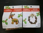 2 Celebrate Ornament Kits - Michaels Store Reindeer Felt & Bell Wreath. Fixed Price $10.95.