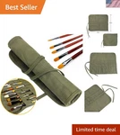 Paint Brush Holder 22 Slots Canvas Storage Pouch For Artists Travel Studio. Fixed Price $22.30.