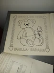 Teddy Love Pillow Cover #2943 Tri-chem Chart Picture To Paint 1983 Vintage 14". Fixed Price $11.99.