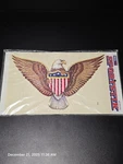 Vintage Meyercord Sportstik Eagle Shield Patriotic Decal Large Usa Nos. Fixed Price $15.99.