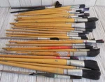 Vtg Used Artist Paint Brushes Delta Usa Style 183 Lot 29. Fixed Price $39.99.