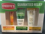 O'keeffe's 3-PACK Gift Box Lip Balm, Hand Cream, Body Lotion. Fixed Price $26.99.