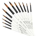 Dainayw 12 Pcs Round Paint Brushes Set, Artist Standard, White. Fixed Price $16.08.