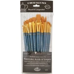 Royal Brush RSET9305 Gold Taklon Flat Value Pack SET-12/PKG. Fixed Price $16.31.