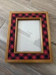 Vintage Red Plaid & Wood Fabric Rectangular Photo Frame 5 X 7 Cottage. Fixed Price $27.08.