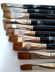 10 Red Sable Artist Brushes Comparable To Grumbacher 626-B. Fixed Price $61.99.