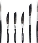 Complete 6 Brush Set For Pinstriping Professional Quality Long Handle Black. Fixed Price $64.89.